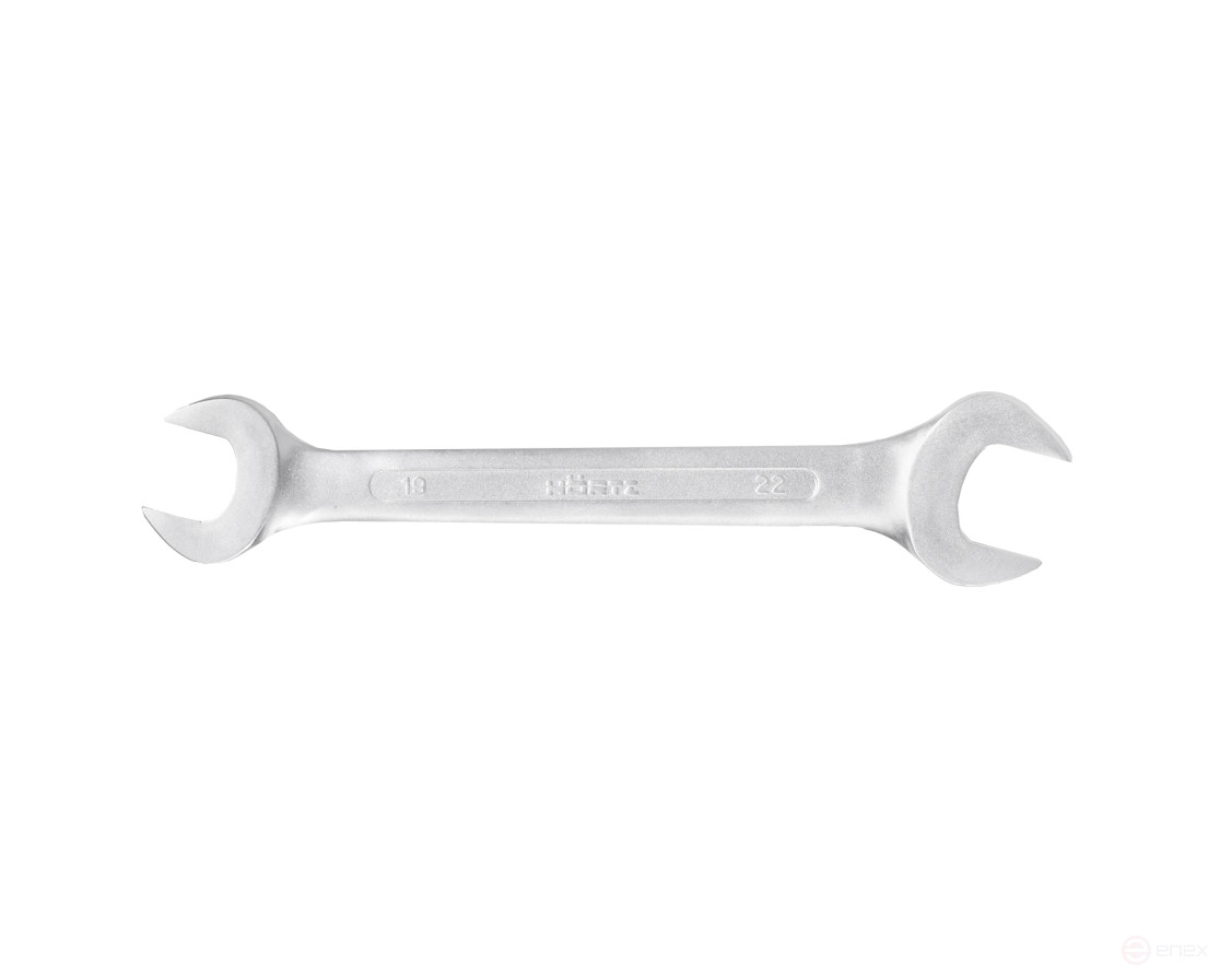 Ключ гаечный рожковый двусторонний 19х22 хромирование HORTZ (7811-0024)
