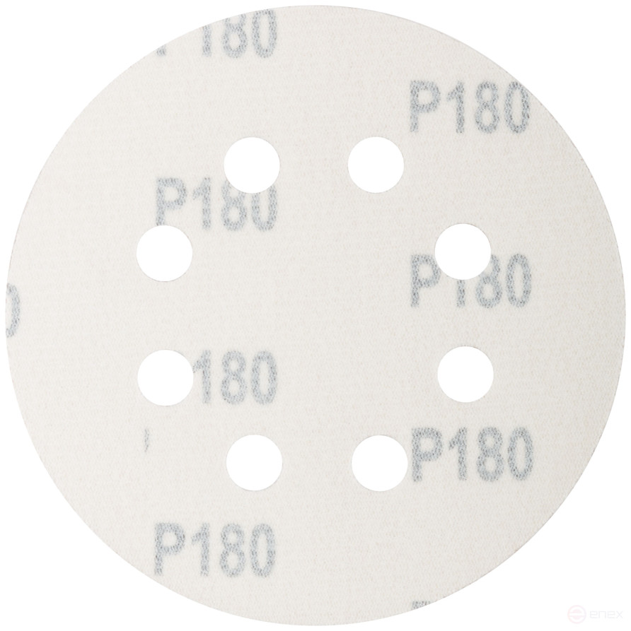 Grinding wheels with holes (Velcro), aluminum oxide, 125 mm, 5 pcs. P 180
