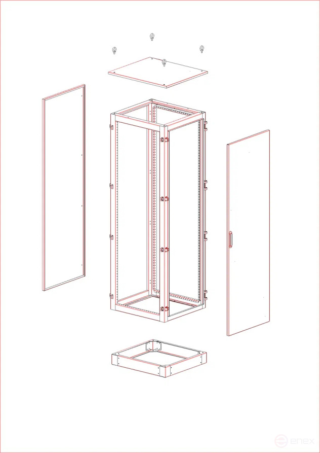 MULTICOLOR Housing UMK IP31 (1000x2100x450) (WxHxD) RAL 7035