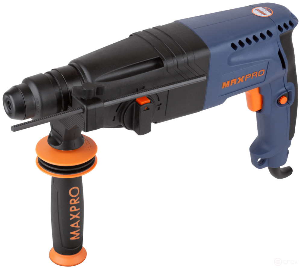 MAX-PRO Rotary hammer mounting 620 W; 0-1000 rpm; 2.5 J; 3 modes; L/W/M-30/24/13; 2.8 kg; SDS-PLUS; anti-vibration handle; rubber inserts; cut