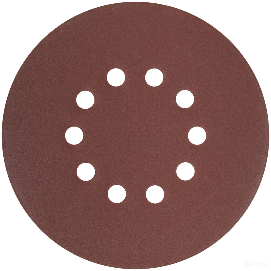 Круги шлифовальные с отверстиями (липучка), алюминий-оксидные, 225 мм, 5 шт. Р 180