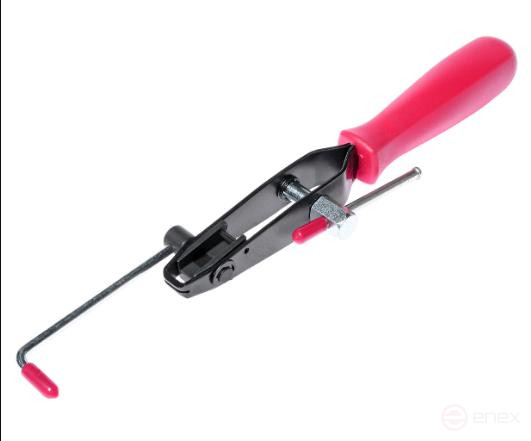 A device for installing belt clamps with a JTC cutter