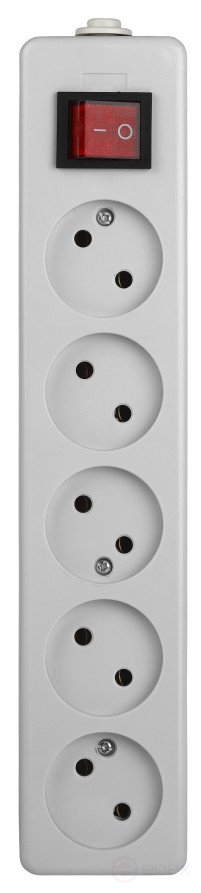 ERA K-5s 5 sockets without grounding with switch white