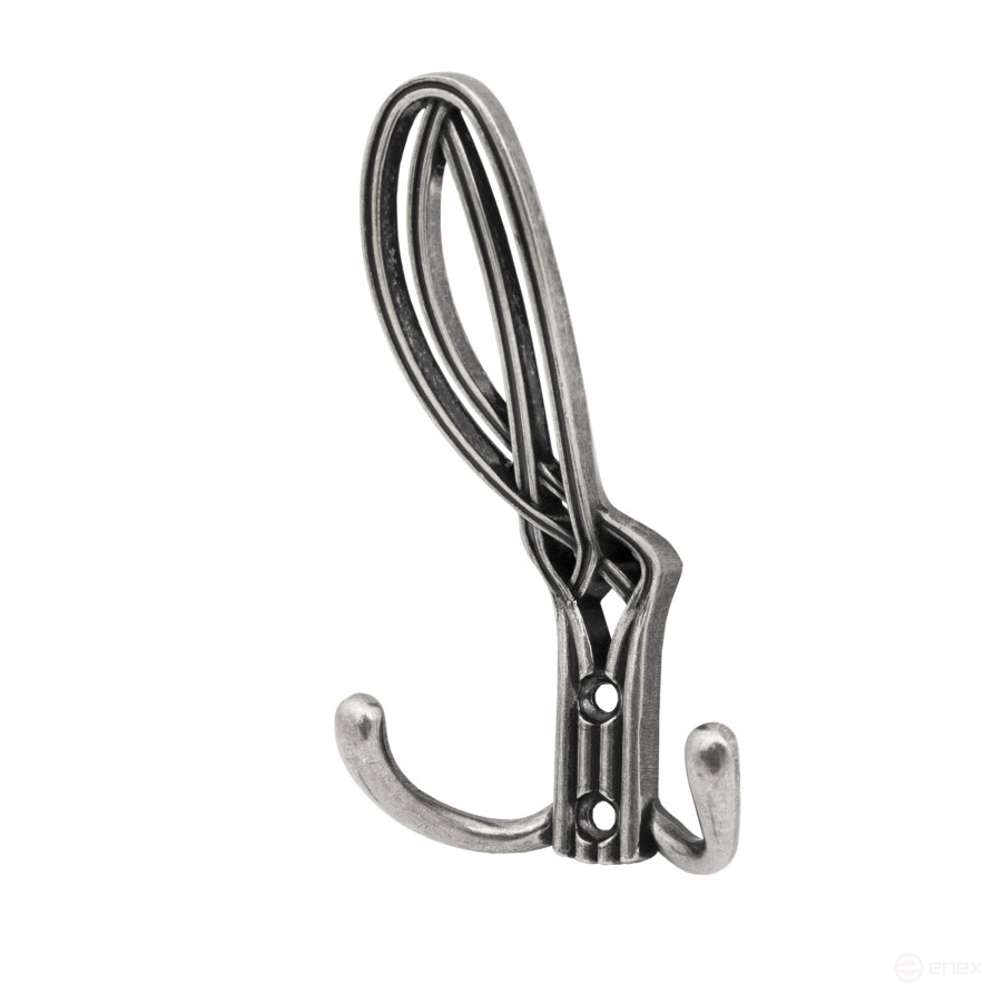 Крючок меб. трехрожковый мет. PALAZZO античное серебро AKS