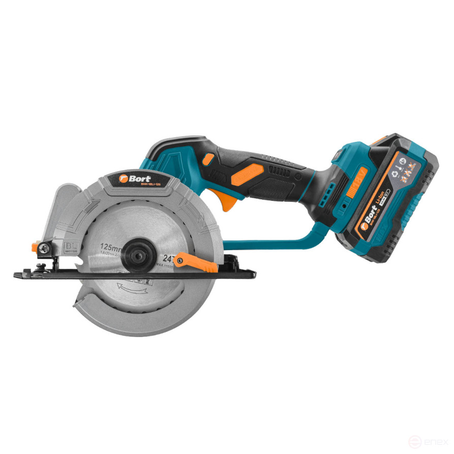Circular cordless saw BORT BHK-18Li-125 (2*3.0 Ah + battery)