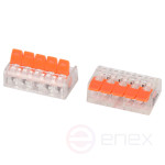 ERA terminal NO-225-431 universal 221-415 compact with levers 5-wire 0.2-4 mm2 package 2 pcs