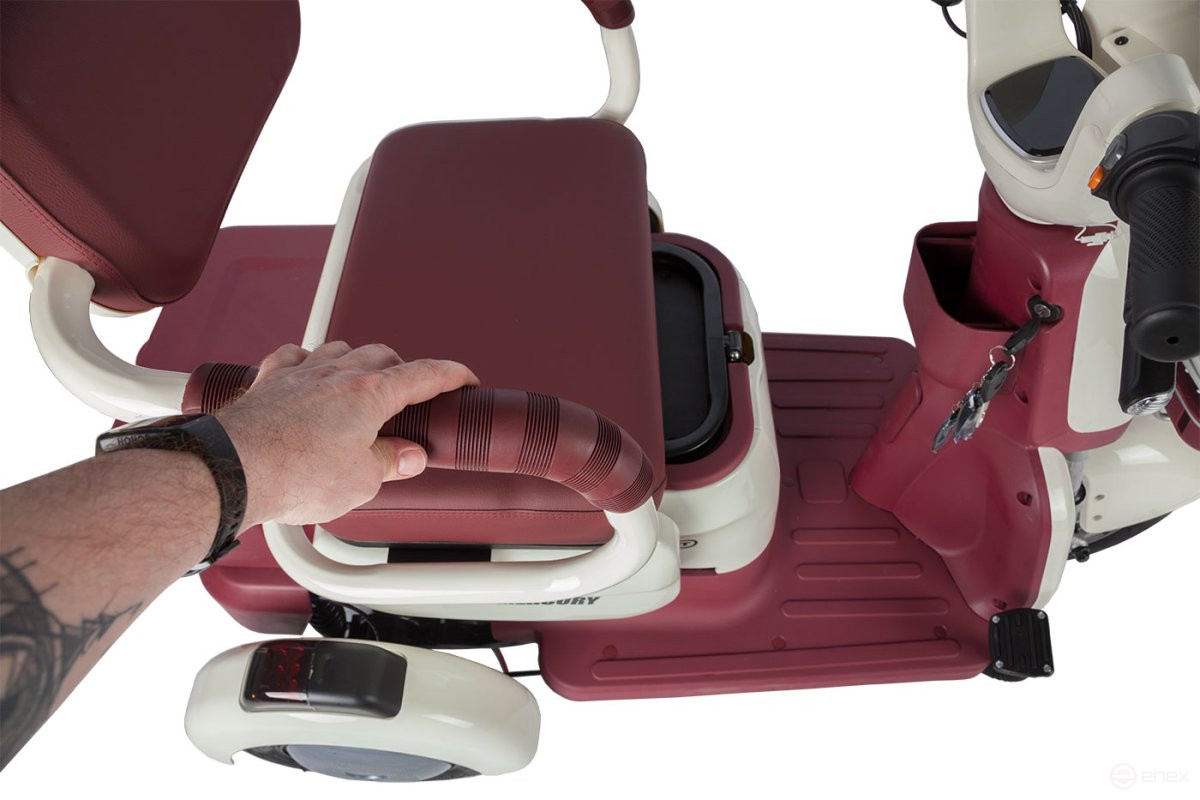 Electric tricycle Rutrike Gelbert Mercury 48V/60V 650W, white and red