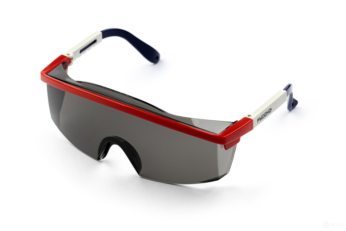 Aviator Grey safety glasses of the RUSOKO trademark