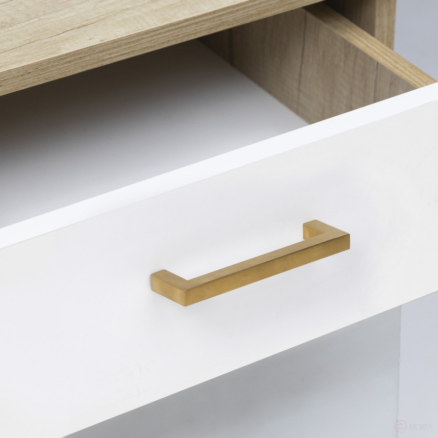 Ручка меб. скоба мет. BASE 128, шлифованное золото, AKS