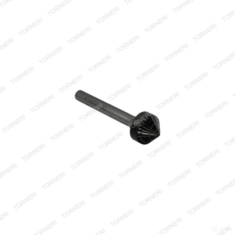 Carbide borehole type K140606 (conical), 14.0 mm, shank 6 mm, double notch TORNERI T025377