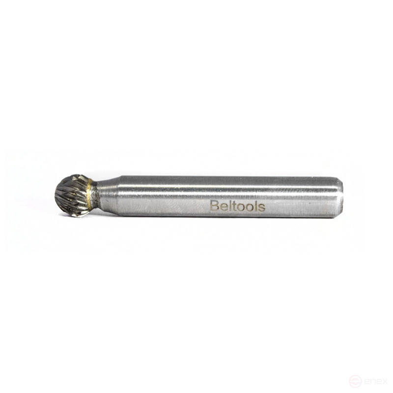 Борфреза сферическая (D) 8 твердосплавная ВК8 dхв-ка=8 мм Х-образная насечка Beltools