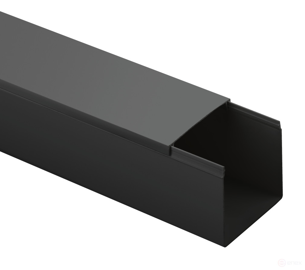 Cable channel ERA KK-B-60-60 black 60x60mm