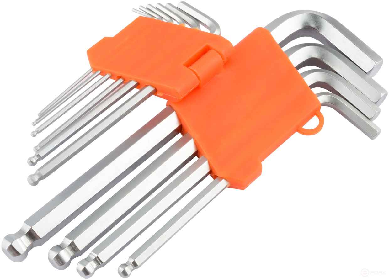 Набор Г-обр. шестигр. 10ч (1.5-12мм; CR-V; удлинённые; с шаром) АвтоDело (39150)