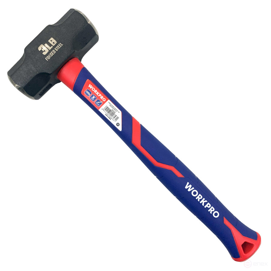 Sledgehammer with fiberglass handle 1500g WP241032 WORKPRO
