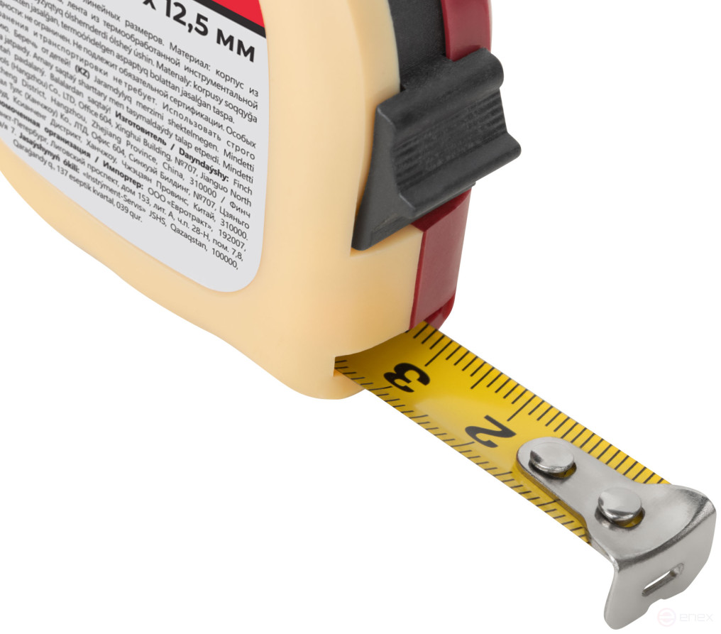 Рулетка пластиковая 2-х цветная "Лайт" 3 м x 12,5 мм