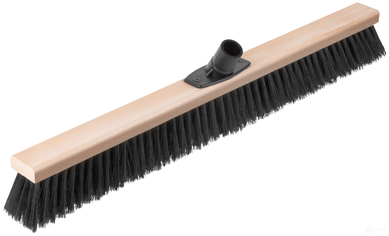 Щетка для пола деревянная наклонная "Метро", пластиковая тулейка под углом, 5-ти рядная, 600х45 мм