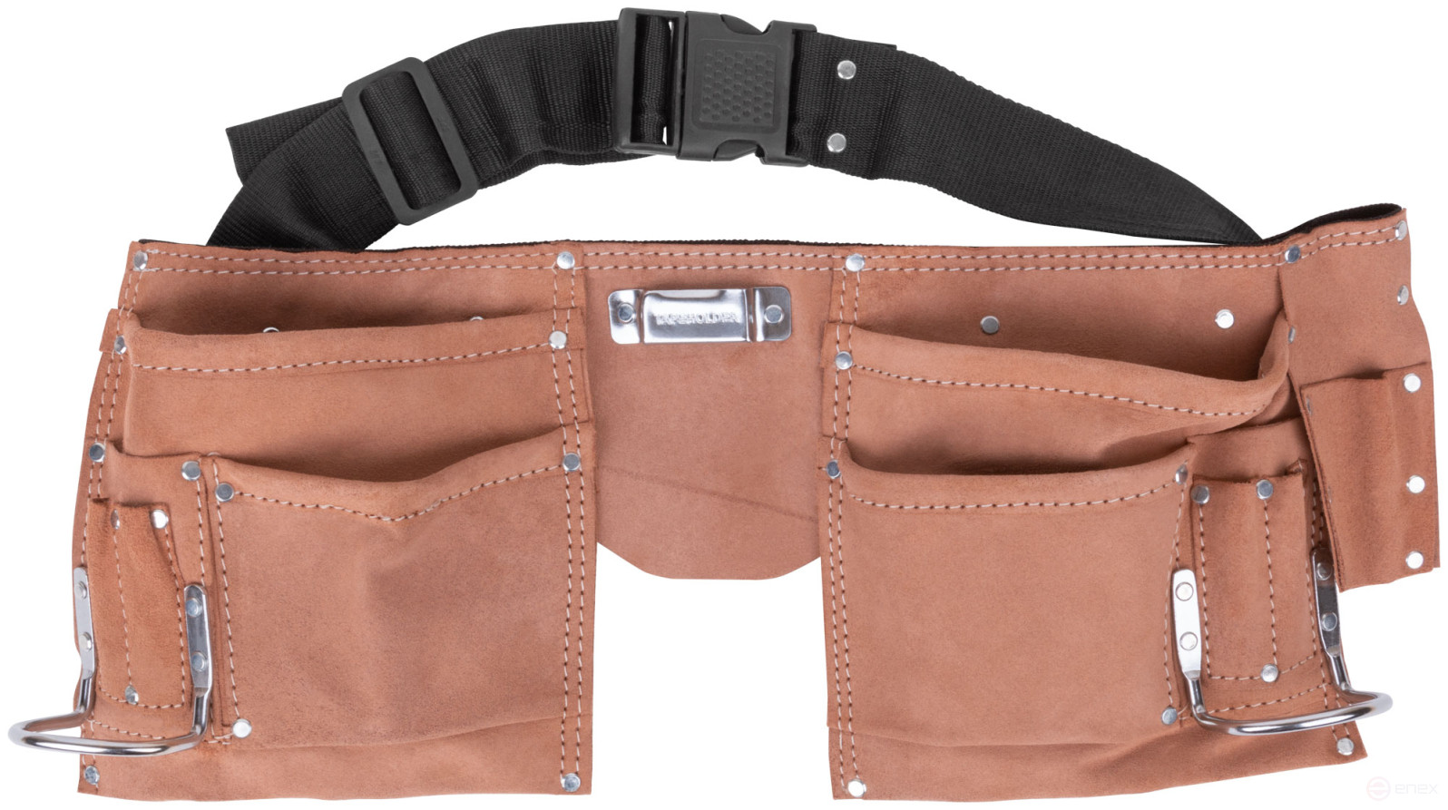 Пояс для инструмента двойной, кожа, 11 отделений, 2 петли для инструмента