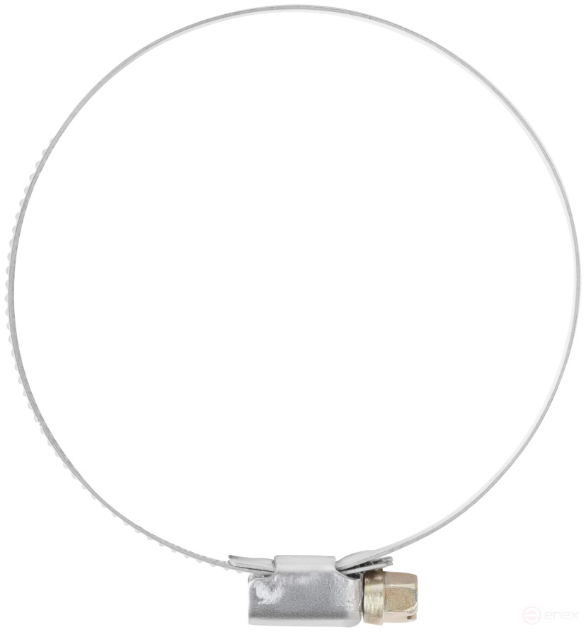 Хомут обжимной накатной, ширина 9 мм, нерж.сталь 60-80 мм