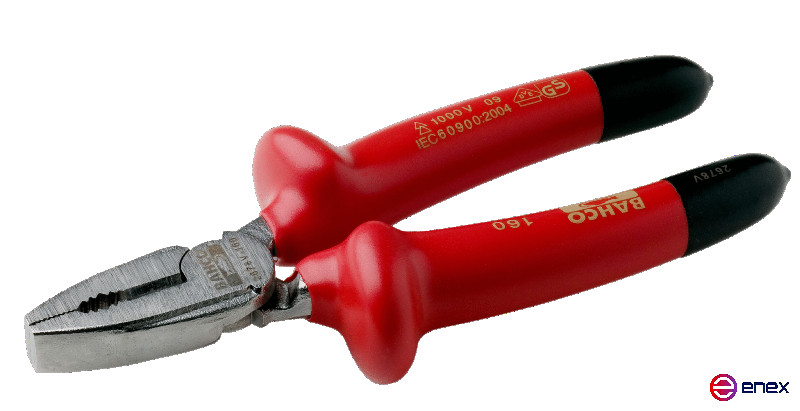 Изолированные комбинированные плоскогубцы, хромированные, 180 мм