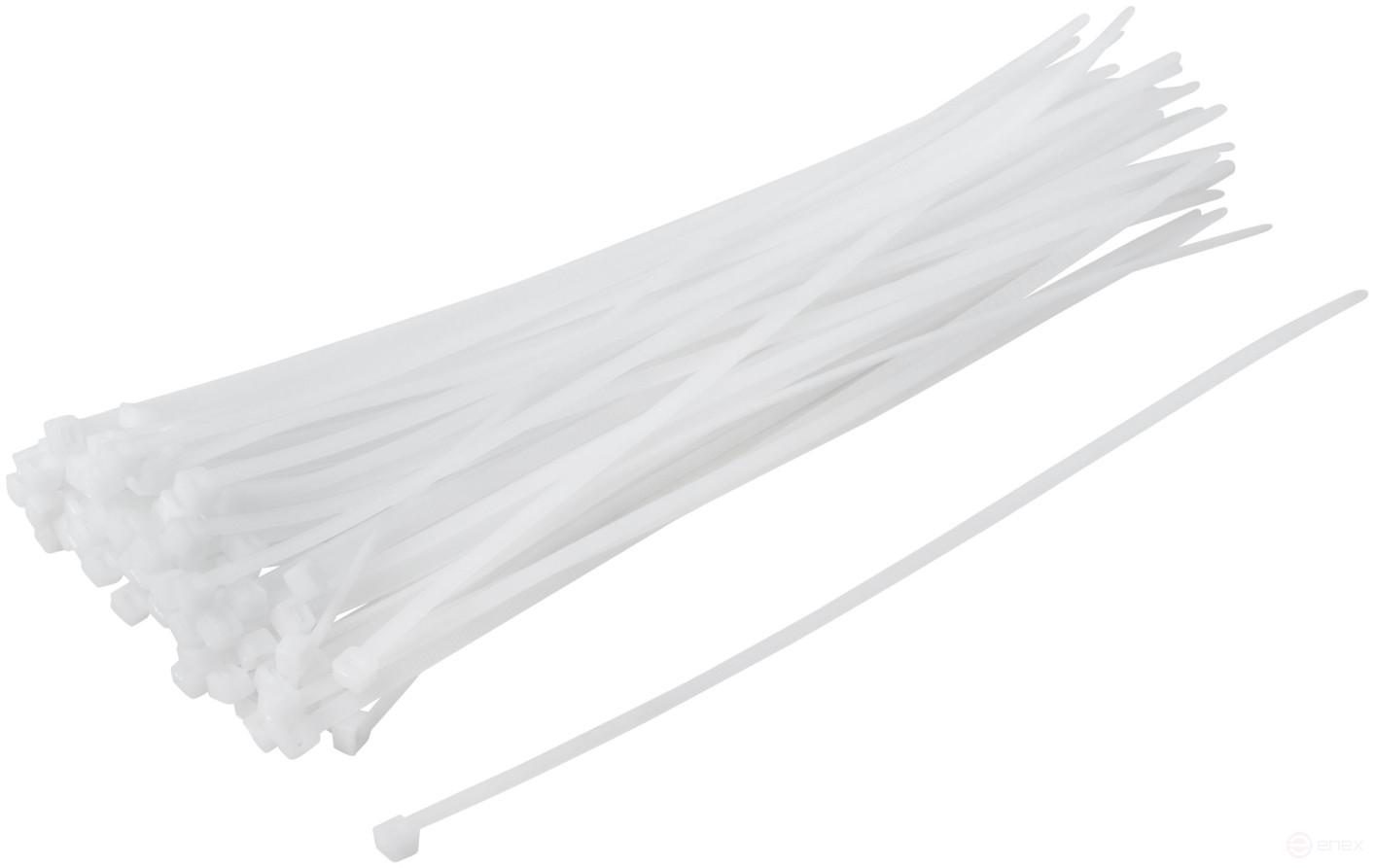 Хомуты нейлоновые для проводов, белые 100 шт., 4,8х300 мм