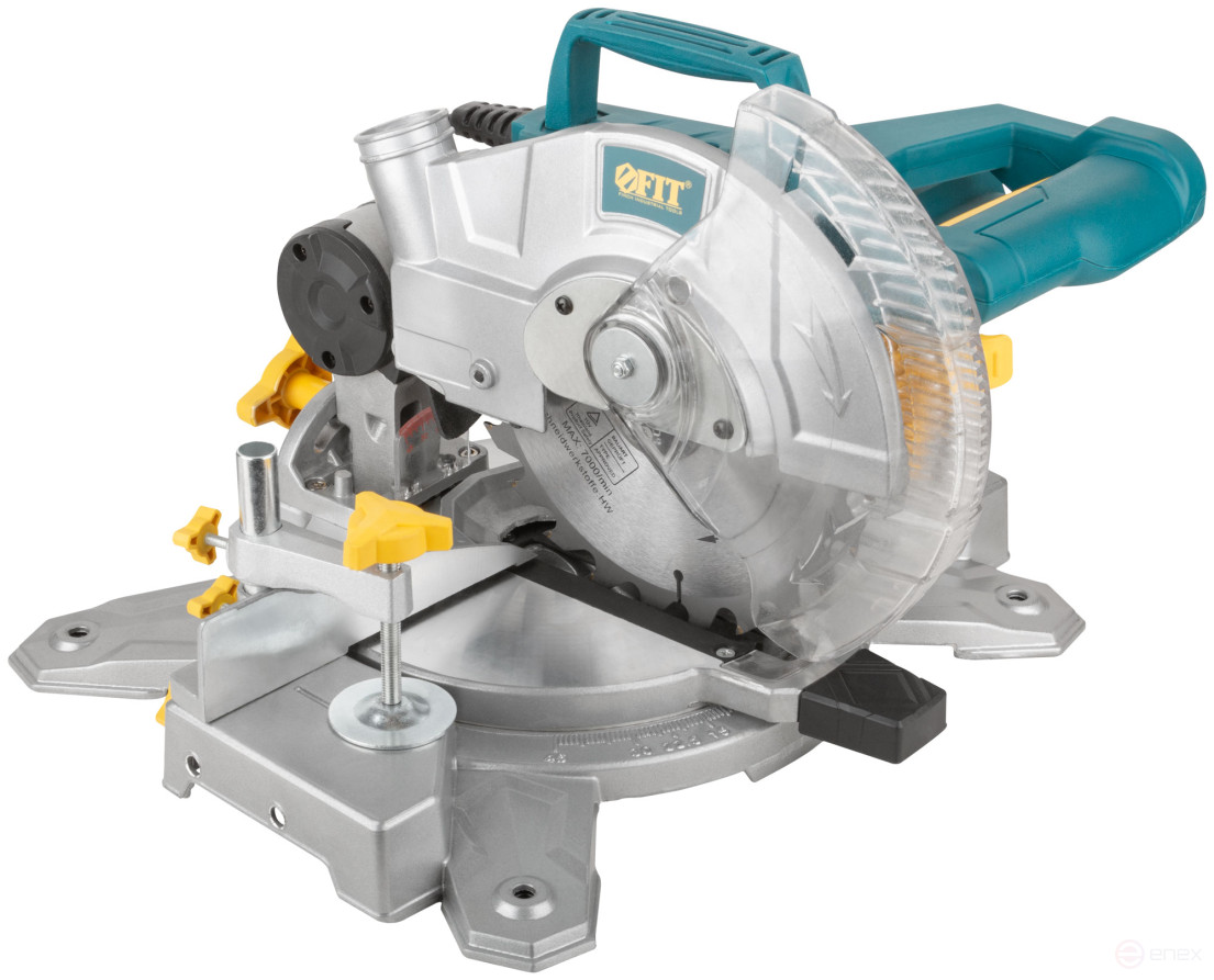 Miter saw 1400 W; 4500 rpm; 210/30 mm; 6.5 kg; cut. tilt.; used brushes; block of spindles; box