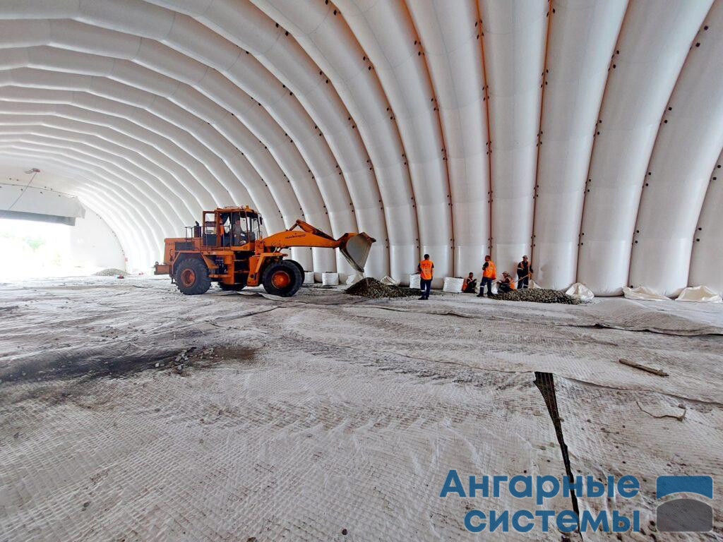 Inflatable PVC pneumatic frame hangar — production facility