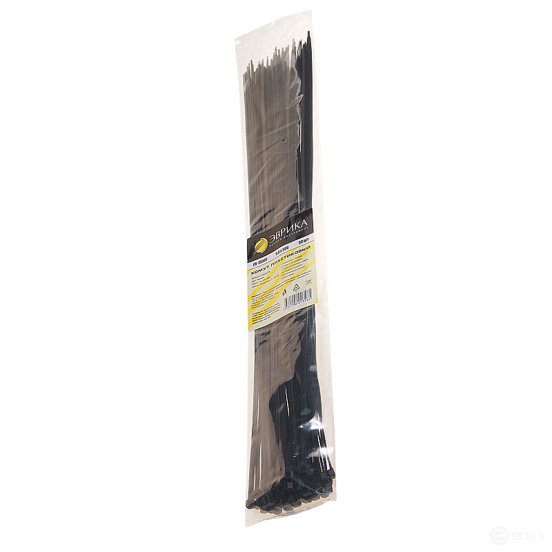 Plastic clamp ER-15501 black 5.0x500mm universal (50 pcs) EUREKA /1/150