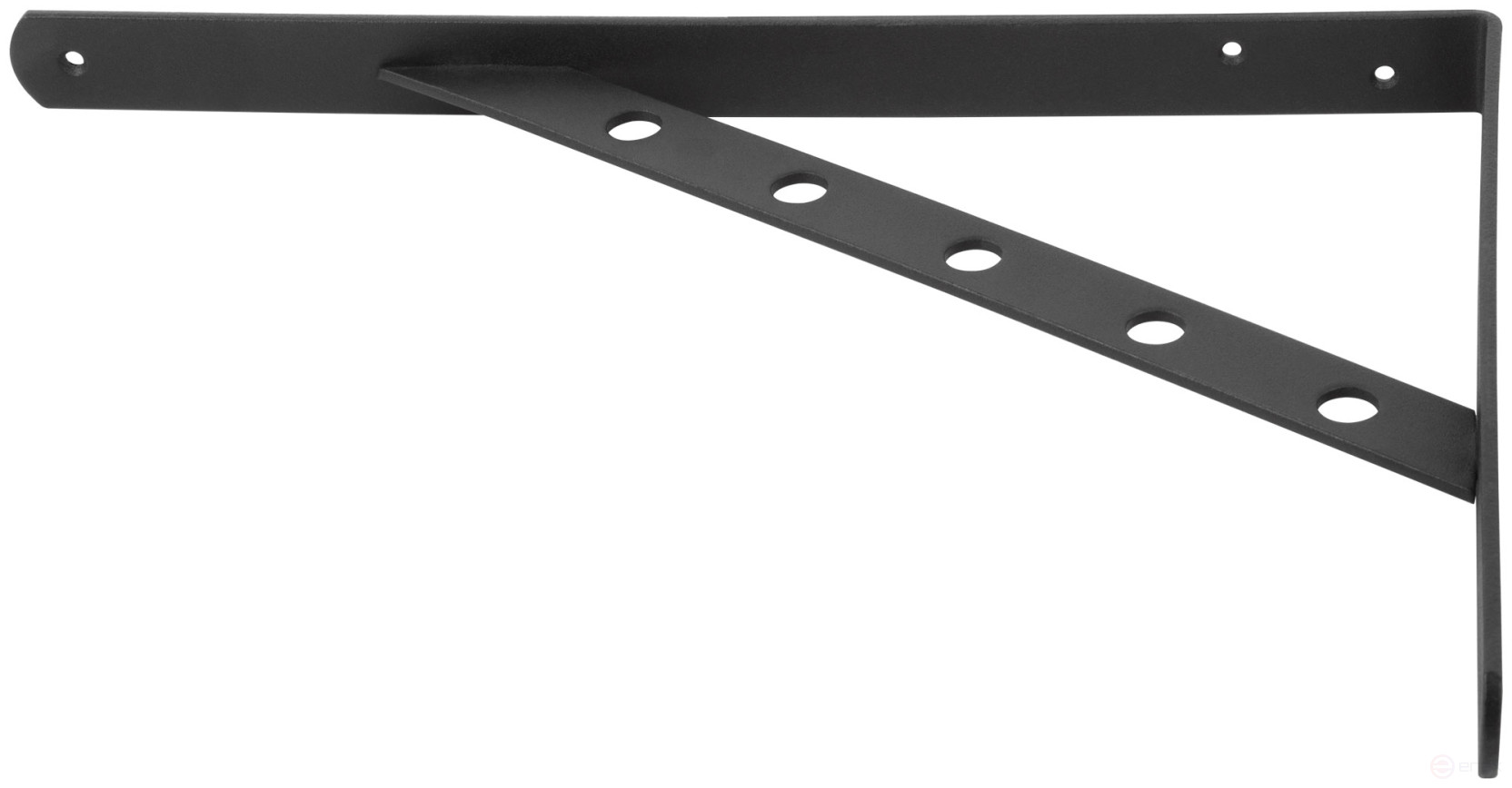 Уголок-кронштейн усиленный черный 350х250 мм