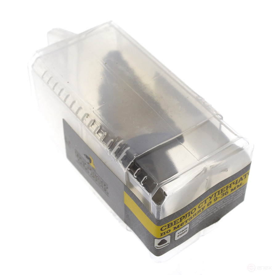 Сверло ступенчатое 9-36мм, HSS, шаг 3мм, ЧЕГЛОК (20/60)