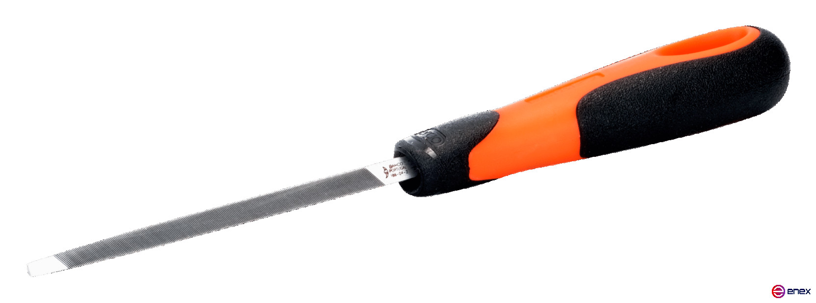 Напильник тонкий трехгранный с рукояткой ERGO 125 мм, насечка личная