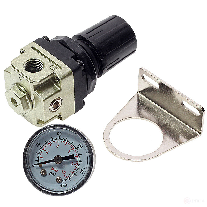 Регулятор давления воздуха ER-AR2000-02: 1/4" (0-10bar) ЭВРИКА /1