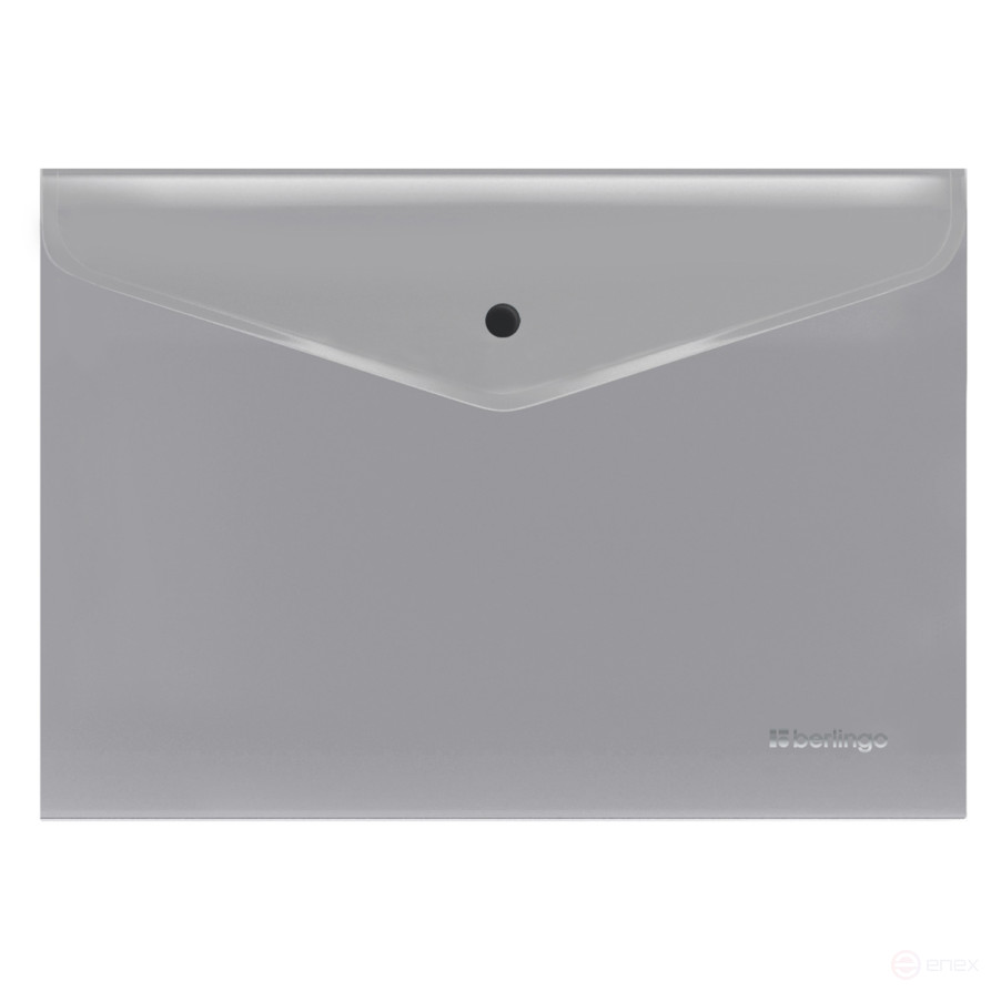 Envelope folder on the Berlingo "Metallic" button A4, 200 microns, gray metallic