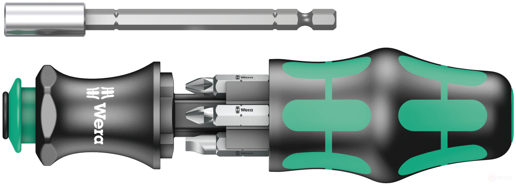 Kraftform Kompakt 28 with a bag, a set of bits with a bit holder handle and a Rapidaptor cartridge, 6 items