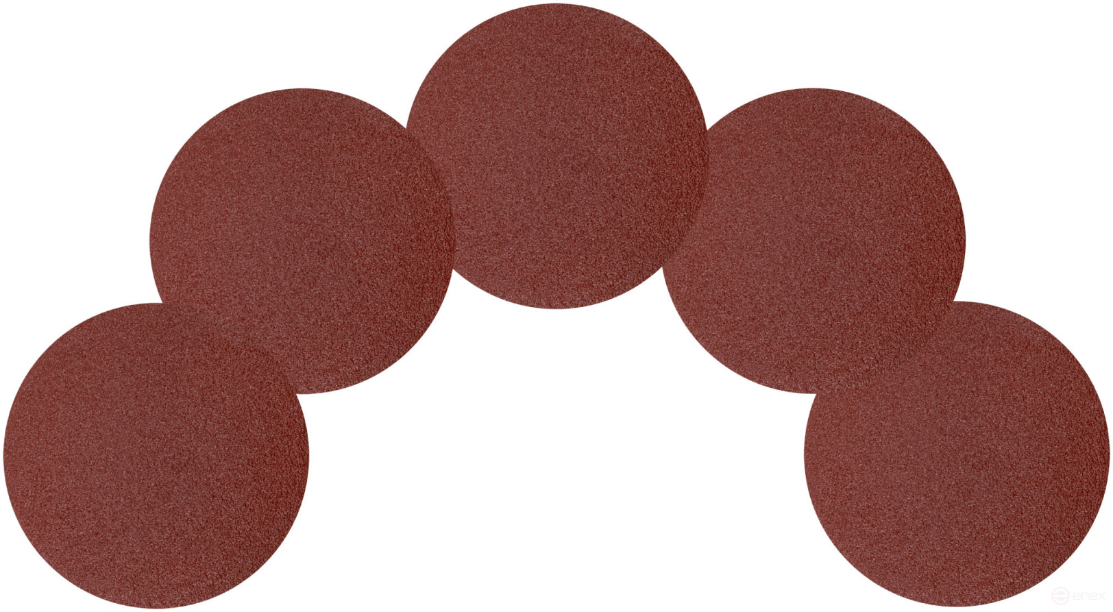 Круги шлифовальные сплошные (липучка), алюминий-оксидные, 125 мм, 5 шт. Р 36