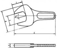 Ключ гаечный с открытым зевом на 175 укороченный (ударный) односторонний 7811-0191 ГОСТ 3108