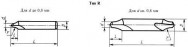 Сверло центровочное 2317-0026 d0,8 ГОСТ 14952