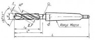 Сверло 2301-0835 ГОСТ 19546 с коническим хвостовиком для обработки лёгких сплавов