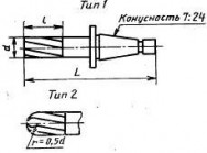 Фреза концевая 1-36 (Конус 45) ГОСТ Р 50572