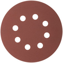 Круги абразивные шлифовальные перфорированные на ворсовой основе под "липучку" (Р240, 125 мм, 5шт.), CUTOP Profi