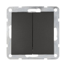 Switch 2-class, from two places (scheme 6+6) 16 A, 250 B (black velvet) LK60