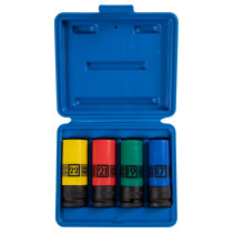 1/2" Deep Impact Socket set, hexagon, 17, 19, 21, 22 mm KING TONY 44904MP02