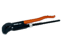 Pipe wrench with S-jaws for pipes up to 1/2", 230 mm