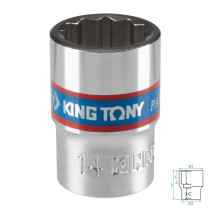 Головка торцевая стандартная двенадцатигранная 3/8", 14 мм KING TONY 333014M