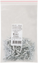 Заклепки вытяжные комбинированные, алюминий-сталь 3,2 х 8 (фасовка 100 шт)