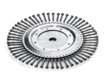 Щетка дисковая жгутовая, Д300 мм, ширина 6 мм, 56 жгутов, стальная прямая проволока STH 0,50 мм, посадочное отверстие 20 мм