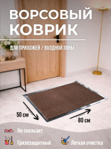 Brown Mud Mat for Home 50 x 80 cm