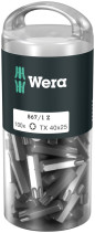 867/1 Z DIY 100 TORX® 40 набор бит, вязкая твёрдость, хвостовик 1/4" C 6.3, TX 40 x 25 мм, 100 шт, с держателем-еврослот