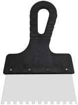 Шпатель фасадный нержавеющий зубчатый 150 мм/зуб 6 мм