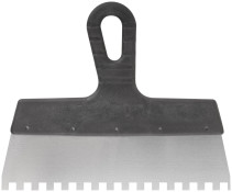 Stainless steel serrated facade spatula 250 mm / tooth 8 mm