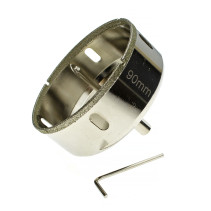 Коронка алмазная по кафелю и стеклу 90 мм с ц/с, Чеглок (5/20)